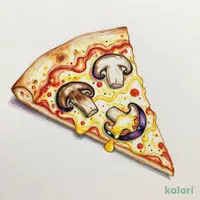 香ばしバター醤油の国産4種キノコと茄子(M・パンピザ・1ピース)