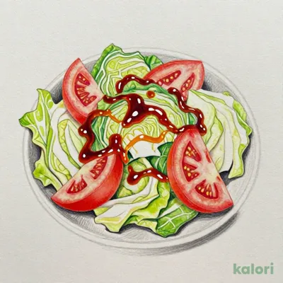 Chopped Cabbage and Chilled Tomato