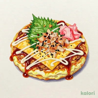Shiso and Cheese Okonomiyaki