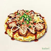 Fluffy Green Onion & Pork Okonomiyaki
