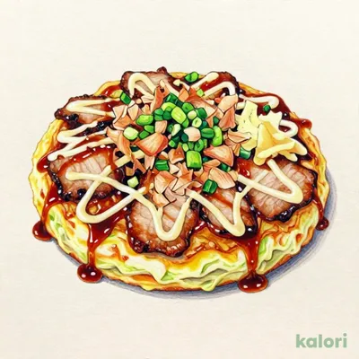 Fluffy Green Onion & Pork Okonomiyaki