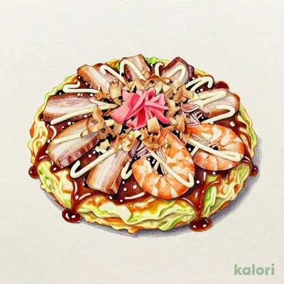 Mixed Okonomiyaki (Savory Pancake)