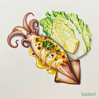 Grilled Squid Legs with Garlic Butter