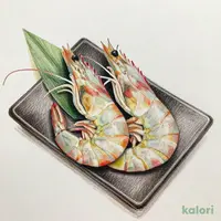 有頭えびの鉄板焼(2尾)