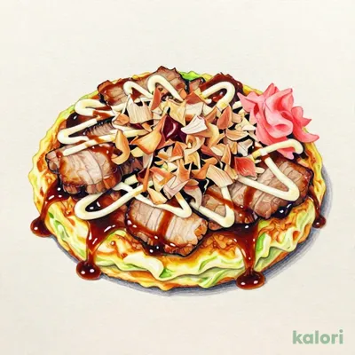 Triple-Meat Mega Pork Okonomiyaki