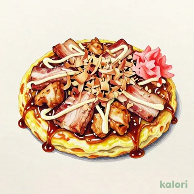 Mixed Meat Okonomiyaki
