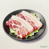 Grilled Pork Belly on Iron Plate