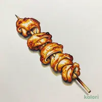 鶏皮ぐるぐる串(2本)