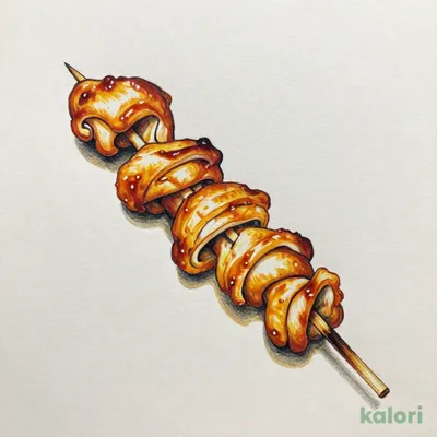 Spiral Chicken Skin Skewers (2 pcs)