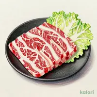 牛カルビ鉄板焼