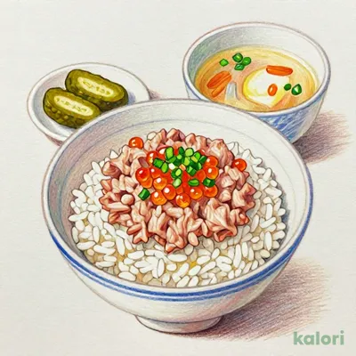 Salmon Roe & Minced Tuna Bowl Lunch