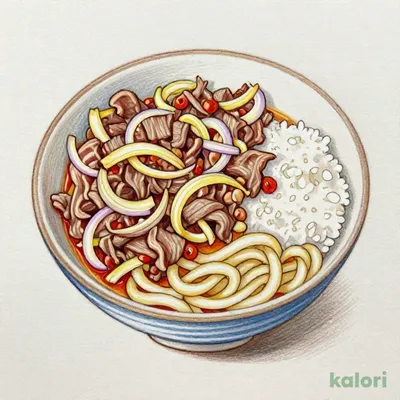 Beef Bowl with Udon or Soba