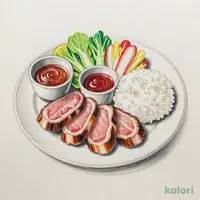 特選牛ロース二種盛り定食
