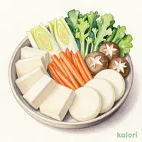 すきやき鍋野菜盛り合わせ
