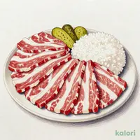 牛カルビ焼肉定食（お肉2倍盛）