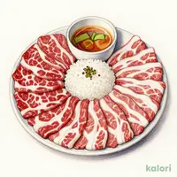 特選牛ロース三種盛り定食（ランチ）