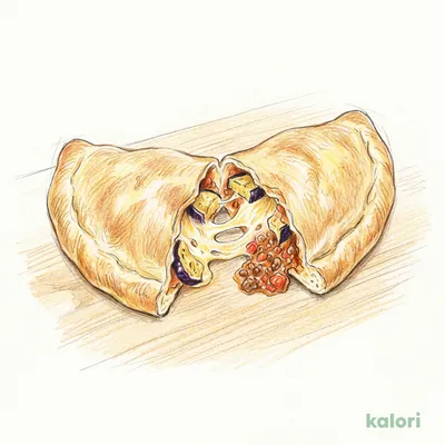 カルツォーネ　ナスとチーズのボロネーゼ