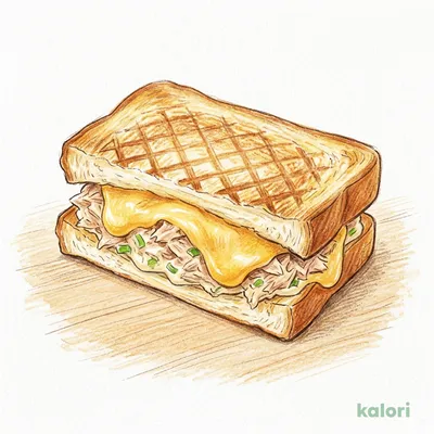 Hot Sandwich with Tuna and Cheddar