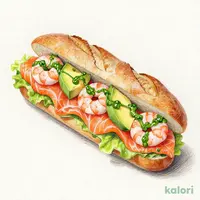 バジル香るミラノサンドＢ ～スモークサーモン・エビ・アボカド～