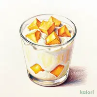 果実を食べる マンゴーヨーグルト