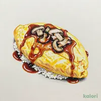 きのこデミグラスソースのオムライス