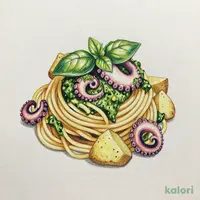 たことポテトの特製ジェノベーゼ