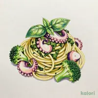 やわらかタコとブロッコリーのジェノベーゼ