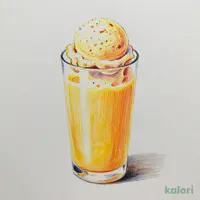 オレンジフロート(バニラアイス)