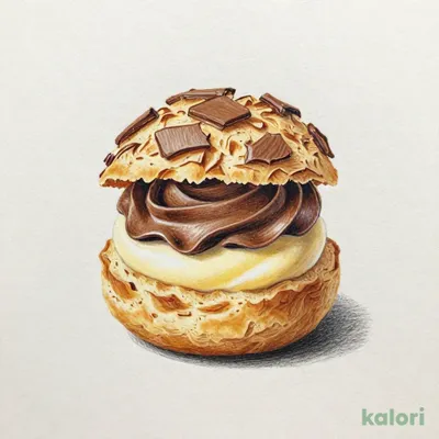 ショコラとカスタードのシュークリーム