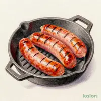 スキレットでグリルした4種ソーセージ盛り