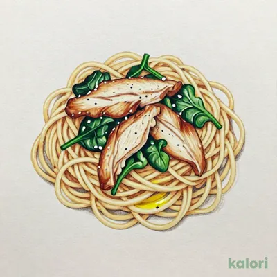 チキンとほうれん草の旨塩パスタ