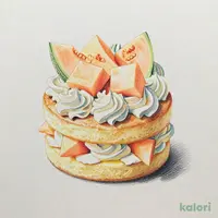 マスクメロンのショートケーキ