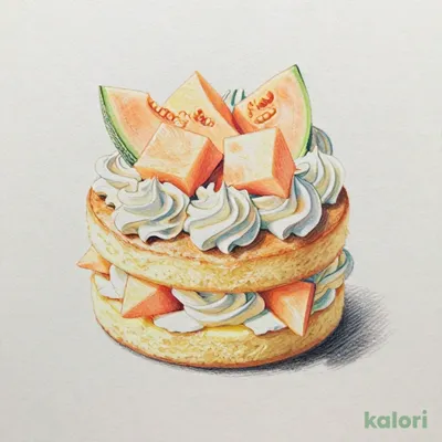 マスクメロンのショートケーキ