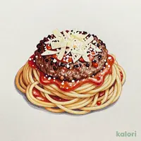 削りパルミジャーノとアンガス牛ハンバーグミートソース