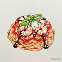 北海道モッツァレラチーズと海老のトマトクリーム~自社製バジルソースを添えて~