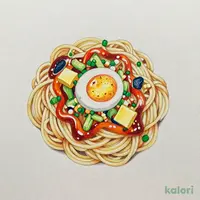 半熟卵と具だくさん野菜のバター醤油