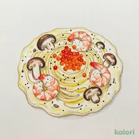 海老ときのこのたらこクリーム