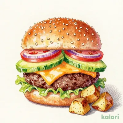 アボカドチーズバーガー