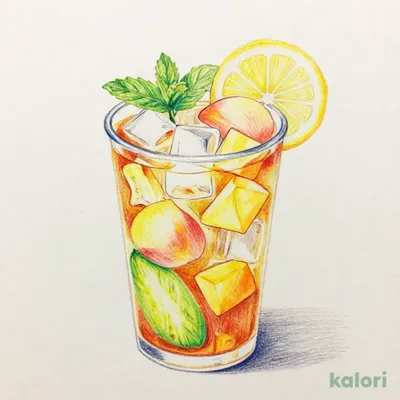 マンゴー＆ピーチティー Lサイズ 75kcal｜カロリー・栄養成分