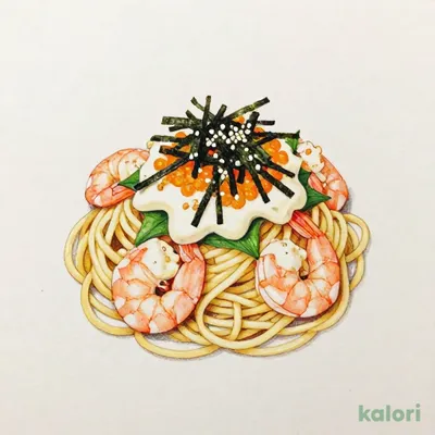 海老とたらこの和風パスタ ～大葉マスカルポーネ～