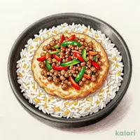 【関東】バジル香る！ガパオライス（麦入りごはん）