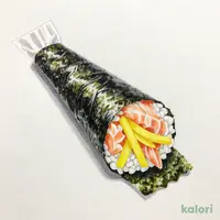 手巻寿司　サーモンたくあん（青まぜ）