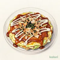 1/2日分野菜使用 鉄板手焼きのお好み焼