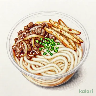 【九州】甘辛仕立ての牛肉煮　冷し肉ごぼう天うどん