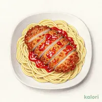 【北海道】太麺！トンカツ&ミートソーススパゲティ