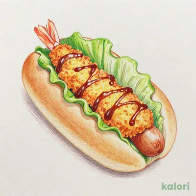 【四国】ホットサンド　はみだしドッグ（海老フライ）