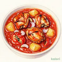 にんにく香る炙りチキンのトマト煮込み