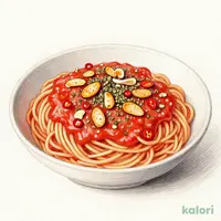 内容量600gオーバー　トマトとニンニクのパスタ