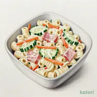国産野菜を使用したハムマカロニサラダ