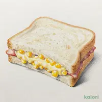 大きなサンドイッチ　コーンマヨ&ベーコン
